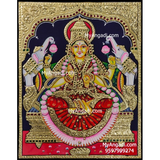 Gajalakshmi Tanjore Painting