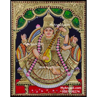 Saraswathi Tanjore Painting