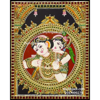 Yasodha Krishna Tanjore Painting, Krishna Tanjore Painting