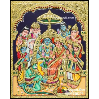 Ramar Pattabhishekam Tanjore Painting