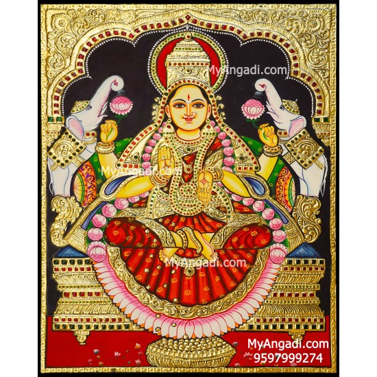 Gajalakshmi Tanjore Painting