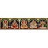 Balaji, Lakshmi, Ganesha, Saraswathi and Murugan - 5 Panel Tanjore Painting