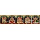 Balaji, Lakshmi, Ganesha, Saraswathi and Murugan - 5 Panel Tanjore Painting