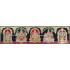 Balaji, Lakshmi, Ganesha, Saraswathi and Murugan - 5 Panel Tanjore Painting