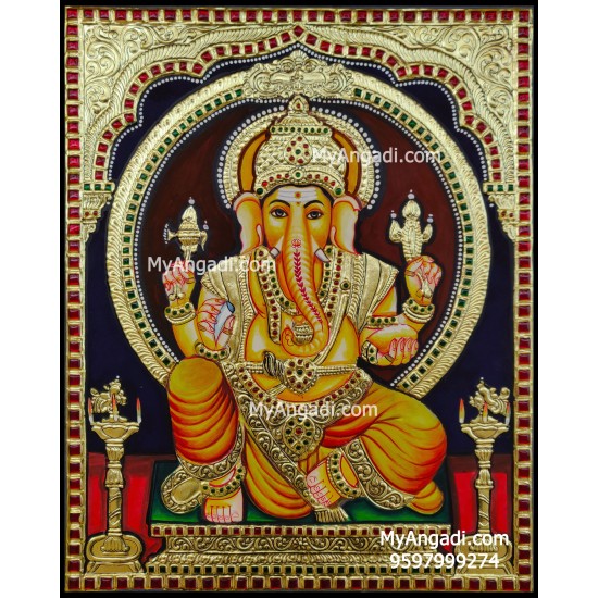 Ganesha Tanjore Painting Ganesha Tanjore Painting
