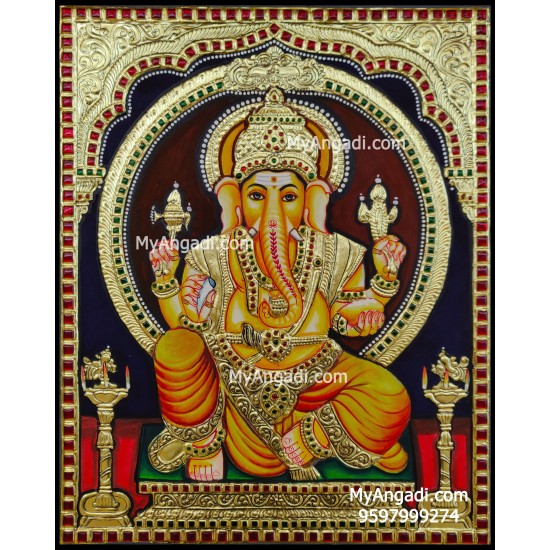 Ganesha Tanjore Painting