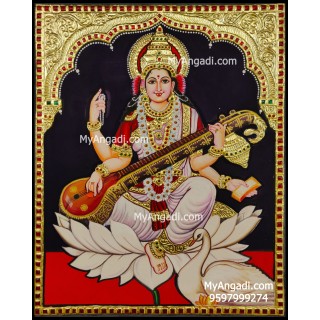 Saraswathi Tanjore Painting