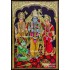 Ram Darbar - Ram with Sita, Hanuman, Lakshmanan Tanjore Painting