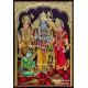 Ram Darbar - Ram with Sita, Hanuman, Lakshmanan Tanjore Painting