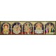Ganesha, Saraswathi, Lalitha Tripurasundari, Surya Narayanan, Murugan - 5 Panel Tanjore Painting