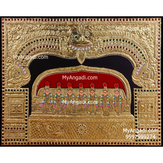 Saptha Kannigal Tanjore Painting