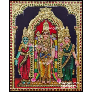 Murugan Valli Deivanai Tanjore Painting