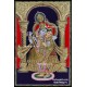 Radha Krishna Semi Embossed Tanjore Painting