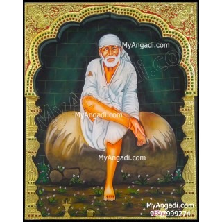Sai Baba 2d Tanjore Painting