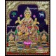 Kubera Lakshmi Semi Embossed Tanjore Painting