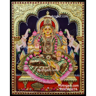 3D Gajalakshmi Tanjore Painting