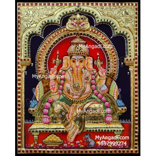 Ganesha 3D Tanjore Painting