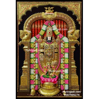 3D Balaji Lakshmi Tanjore Painting