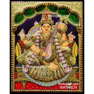 Saraswathi 3D Tanjore Painting