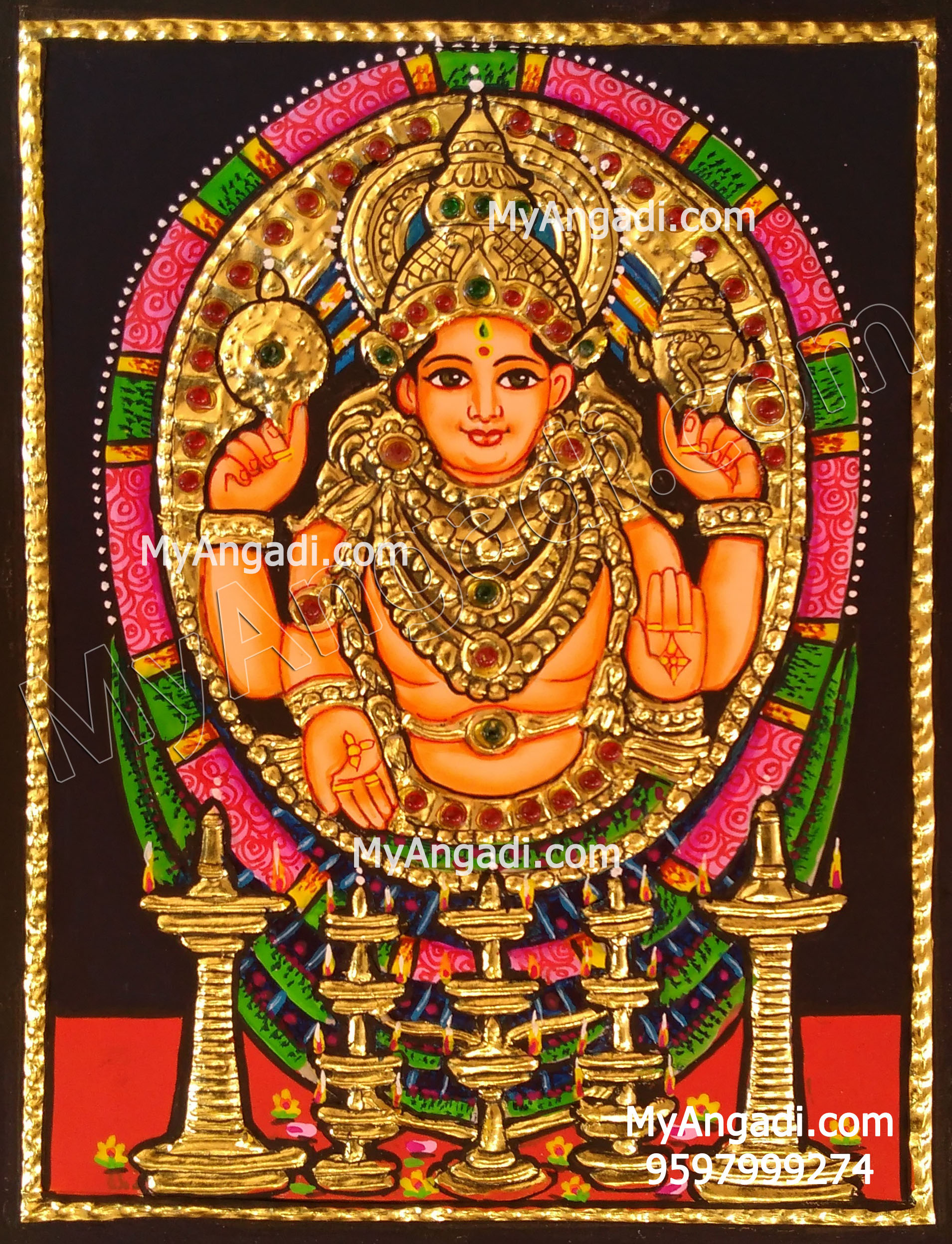 Chittanikarai Bagavathi Amman Tanjore Painting - Buy Tanjore Paintings Online Shopping in India, Tanjore Painting for Sale, Tanjore Paintings Online Chittanikarai Bagavathi Amman Tanjore Painting - Buy Tanjore Paintings Online Shopping in India, Tanjore Painting for Sale, Tanjore Paintings Online