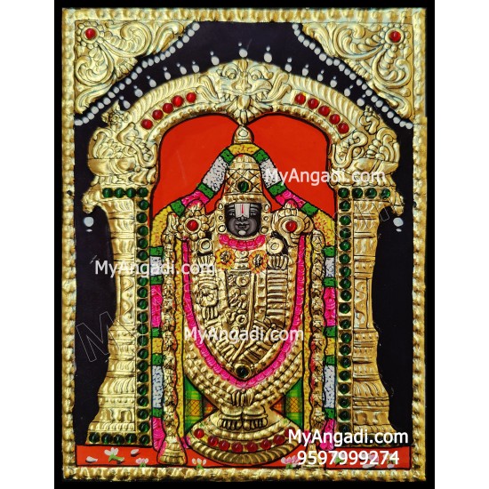 Tirupathi Balaji / Venkateswara Perumal Small Size Tanjore Paintings Tirupathi Balaji / Venkateswara Perumal Small Size Tanjore Paintings