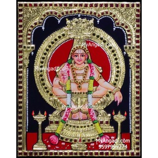 Aiyyappan Tanjore Painting, Iyyappan Tanjore Painting