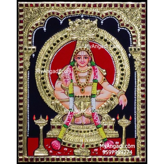 Aiyyappan Tanjore Painting, Iyyappan Tanjore Painting