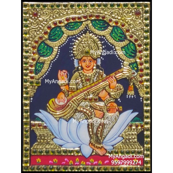 Saraswathi Tanjore Painting Saraswathi Tanjore Painting