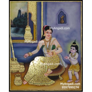 Yasodha Krishna Tanjore Painting