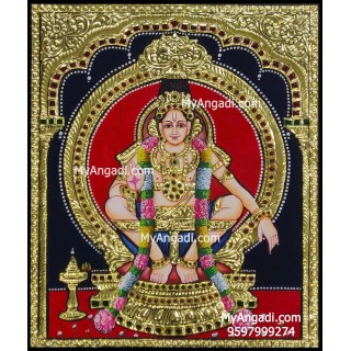 Aiyyappan Tanjore Painting, Iyyappan Tanjore Painting