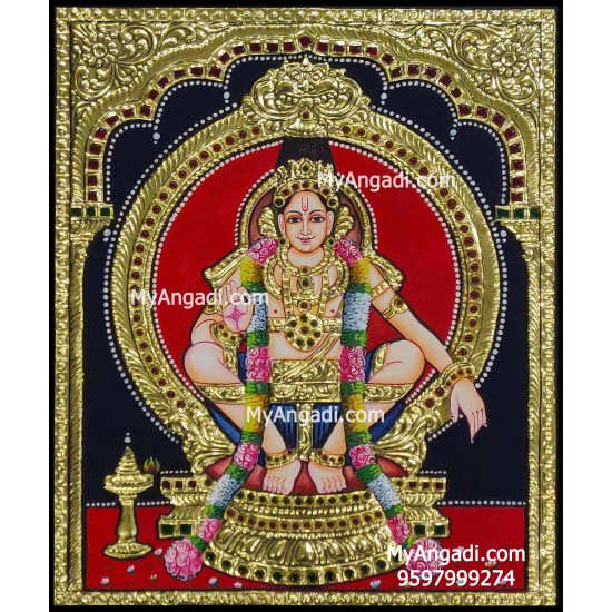 Aiyyappan Tanjore Painting, Iyyappan Tanjore Painting