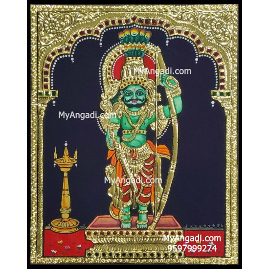 Kiratha Moorthy Tanjore Painting Kiratha Moorthy Tanjore Painting