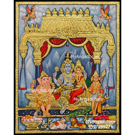 Shiva Family Tanjore Paintings Shiva Family Tanjore Paintings