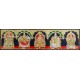 Balaji, Lakshmi, Ganesha, Saraswathi and Murugan - 5 Panel Tanjore Painting