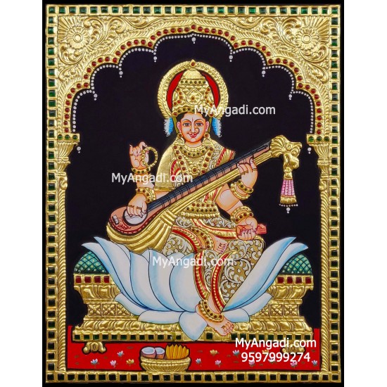 Saraswathi Tanjore Painting