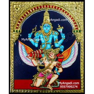 Brahmotsavam  Venkateshwara Garuda Vahanam Tanjore Paintings