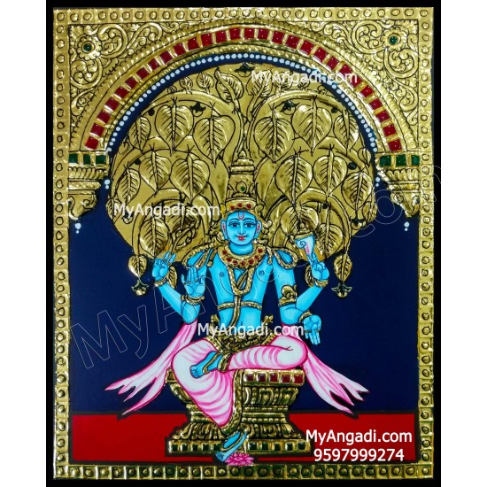 Brahmotsavam  Venkateshwara Kalpa Vriksha Vahanam Tanjore Paintings