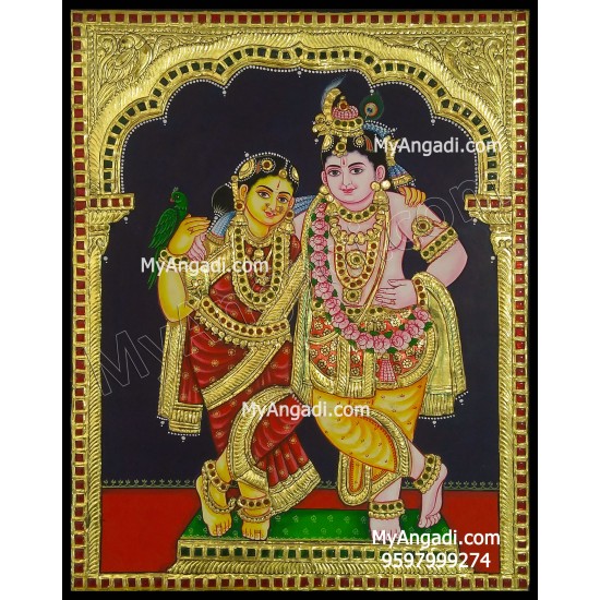 Radha Krishna Tanjore Painting