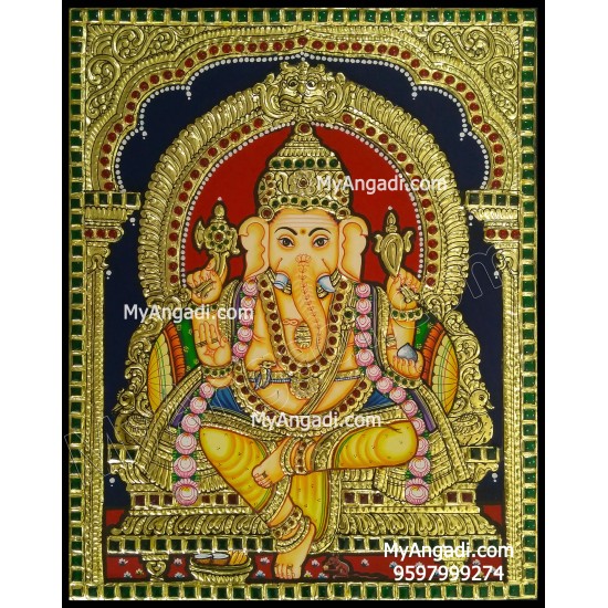 Ganesha Tanjore Painting Ganesha Tanjore Painting