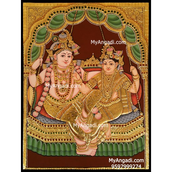 Radha Krishna Tanjore Painting