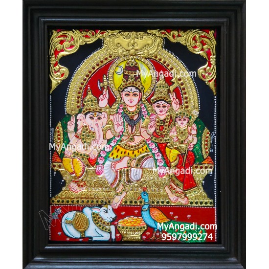 Shiva Family Tanjore Painting