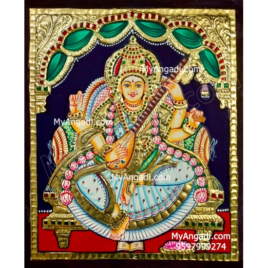 Saraswathi Tanjore Painting