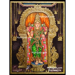 Madurai Meenakshi Amman Tanjore Painting