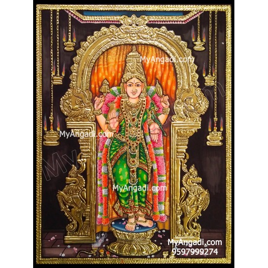 Madurai Meenakshi Amman Tanjore Painting