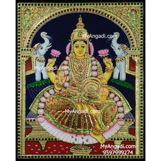 Gaja Lakshmi Tanjore Painting