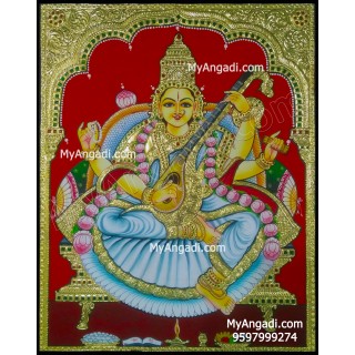 Saraswathi Tanjore Painting