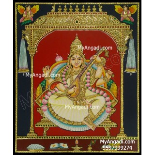 Saraswathi Tanjore Painting