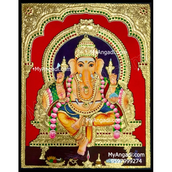 Ganesha Tanjore Painting