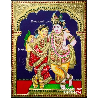 Radha Krishna Tanjore Painting