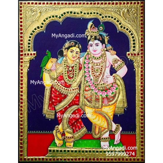 Radha Krishna Tanjore Painting